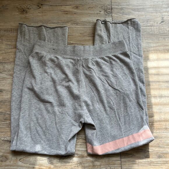 Victoria's Secret Sweatpants Small Gray Pink Wide Leg Y2K Athleisure Loungewear - Picture 2 of 7